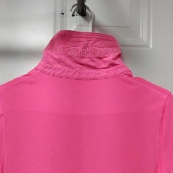 Vineyard Vines Embroidered Henley Polo Shirt Dress Cap Sleeve Pink Women's Small - Picture 3 of 13